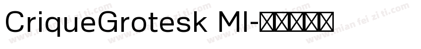 CriqueGrotesk MI字体转换